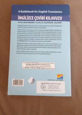 İngilizce Çeviri Kılavuzu - 18. Basım - Görsel 2