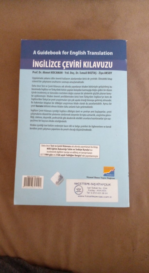 İngilizce Çeviri Kılavuzu - 18. Basım - Görsel 2