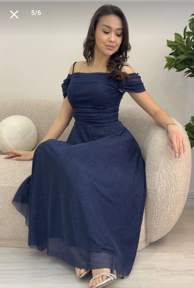 Düşük omuzlu abiye - Görsel 3