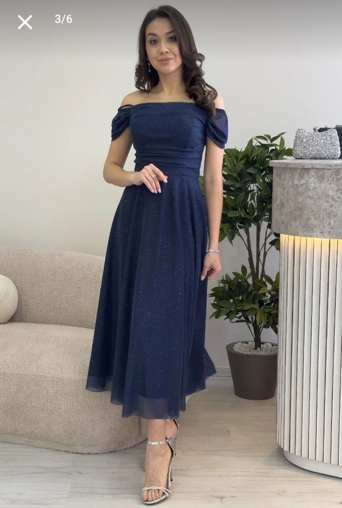 Düşük omuzlu abiye - Görsel 4
