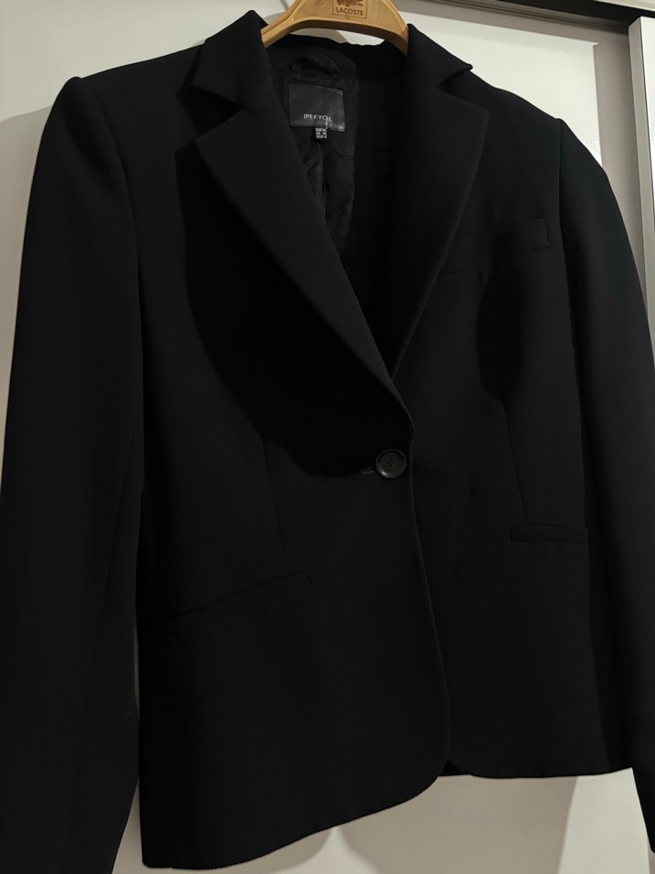 İpekyol Siyah Düğmeli Kadın Blazer Ceket - Görsel 3