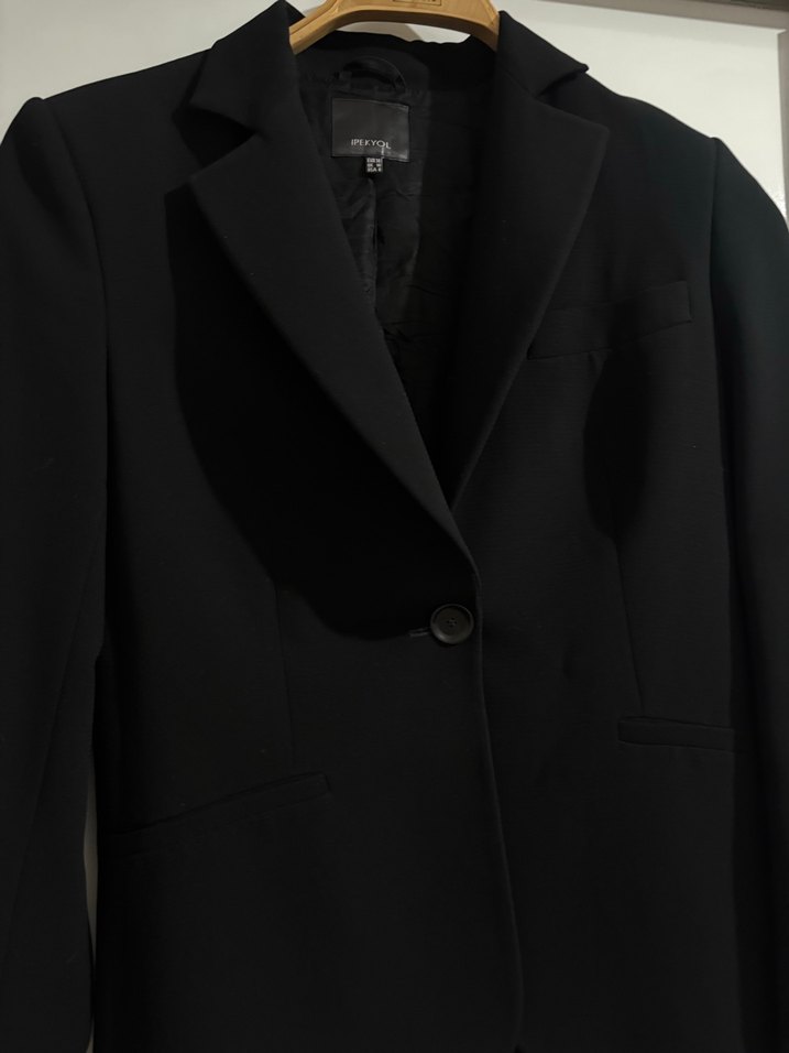 İpekyol Siyah Düğmeli Kadın Blazer Ceket - Görsel 2