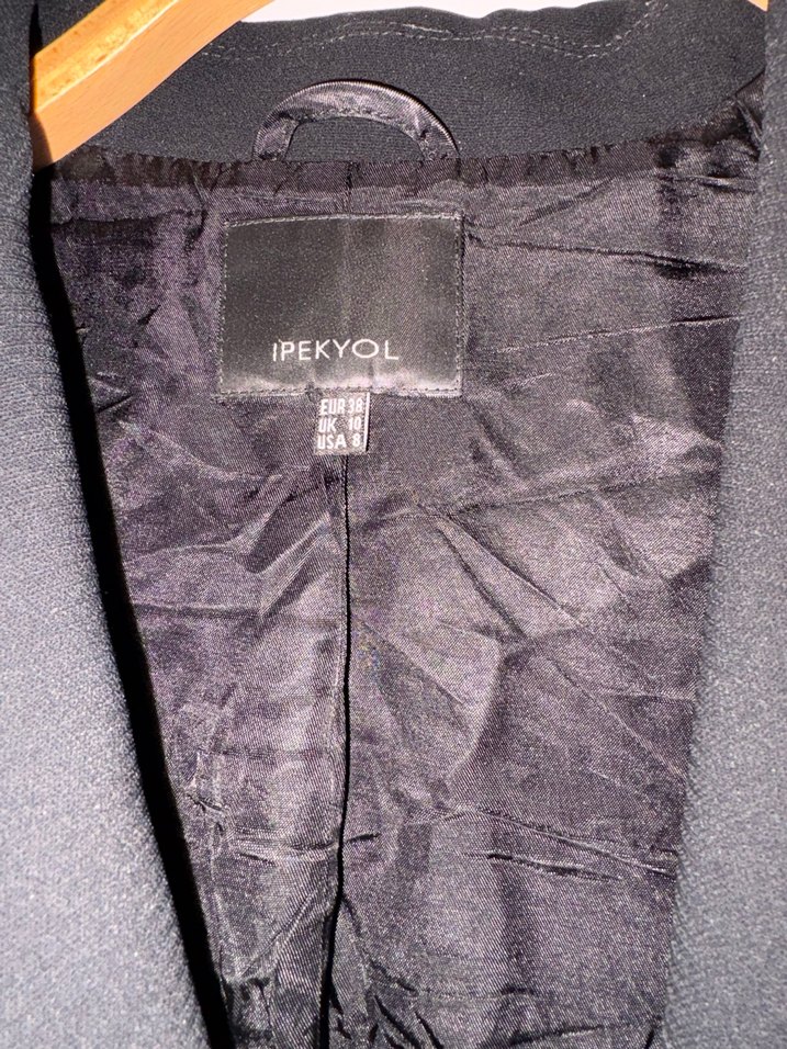 İpekyol Siyah Düğmeli Kadın Blazer Ceket - Görsel 5