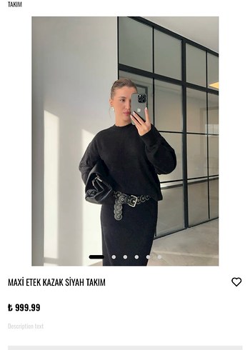 m Beden Bensu Buyruk Siyah Maxi Etekli Triko Takım