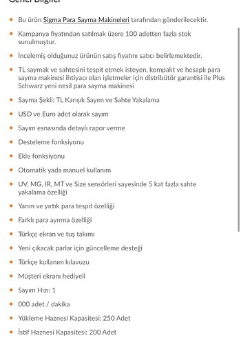 Beden Renk Plus Schwarz Karışık Para Sayma Makinesi