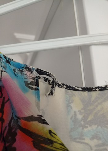 Çiçek Desenli Kısa Bohem elbise - Görsel 6