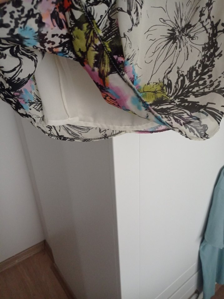 Çiçek Desenli Kısa Bohem elbise - Görsel 2