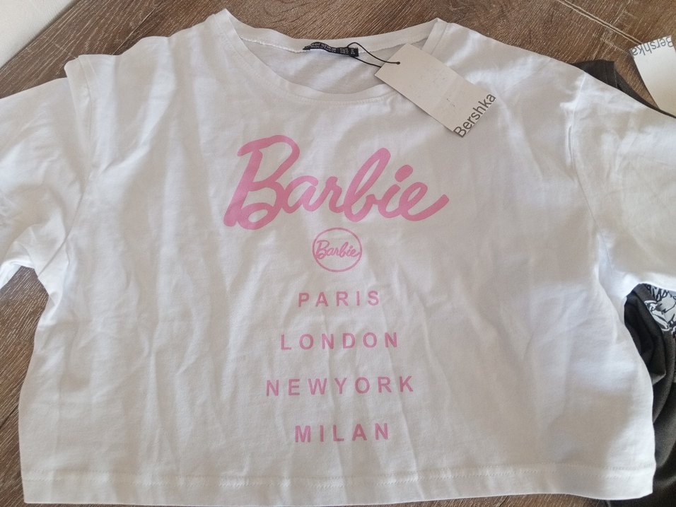 barbie crop bershka - Görsel 2