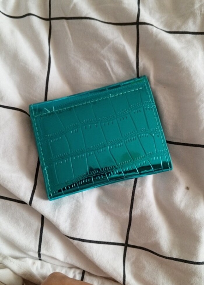Yansımalı turkuaz renk cüzdan - Görsel 2