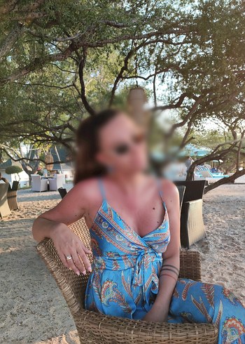 Mavi İpli Askılı Uzun Bohem Elbise - Görsel 2