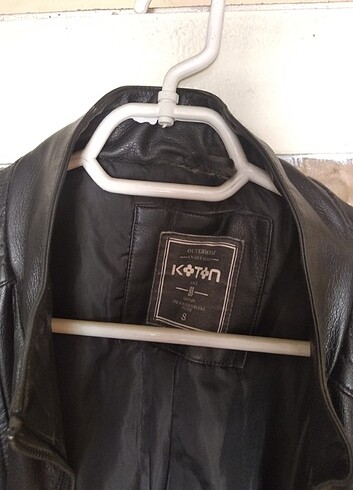 Koton Koton sunı deri ceket
