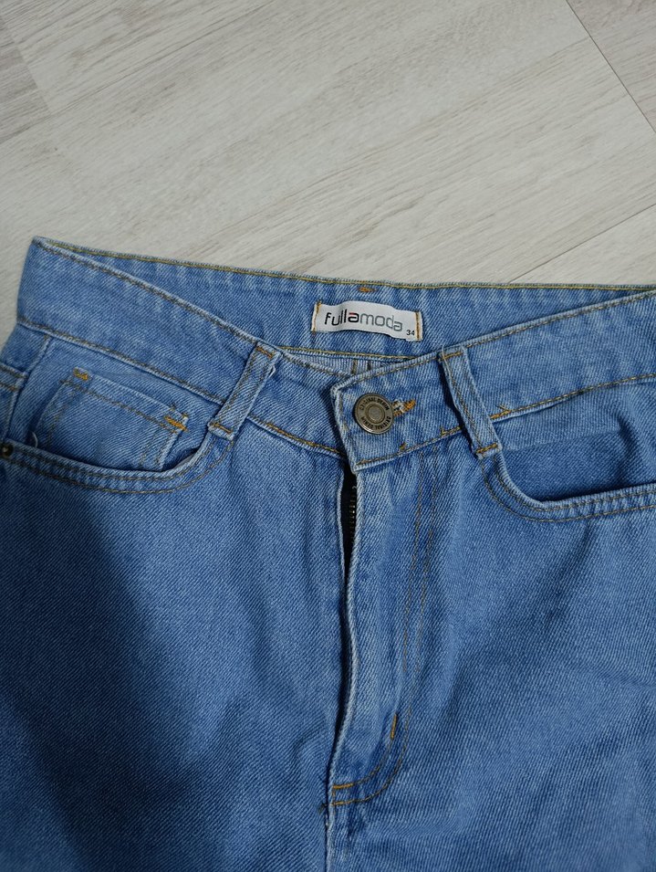 Mavi Midi Kadın Denim Pantolon - Görsel 2