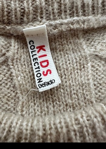 Gri Örgü Bohem Kadın Süveter - Görsel 5