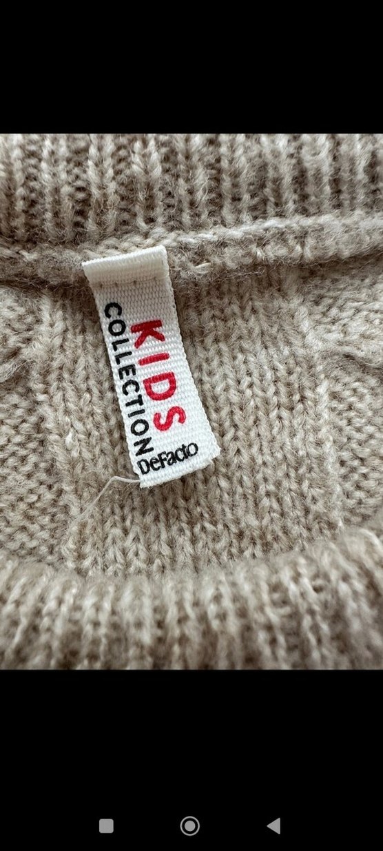 Gri Örgü Bohem Kadın Süveter - Görsel 5