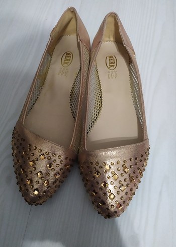 Bej Yılan Desenli Kadın Babet - Görsel 2