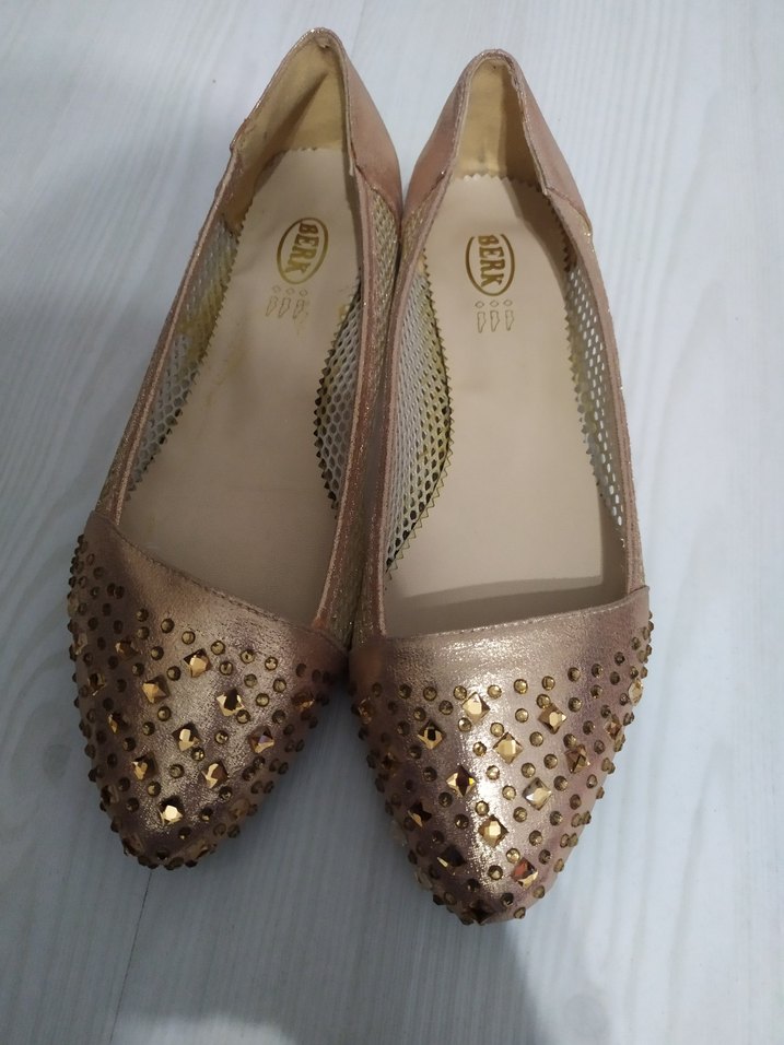 Bej Yılan Desenli Kadın Babet - Görsel 2