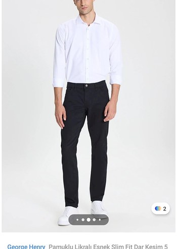 Erkek Siyah Skinny Fit Spor Pantolon - Görsel 2