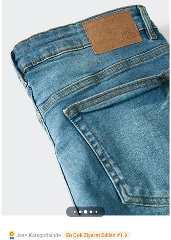 Erkek Mango Man Mavi Skinny Denim Jean - Görsel 4