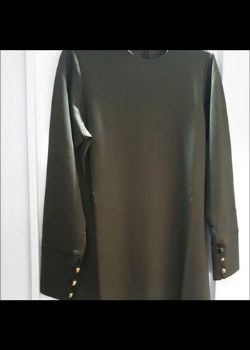 Püsküllü Haki Uzun Kollu Tunik - Görsel 2