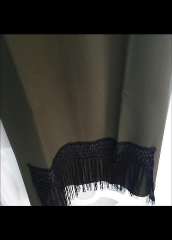 Püsküllü Haki Uzun Kollu Tunik - Görsel 3