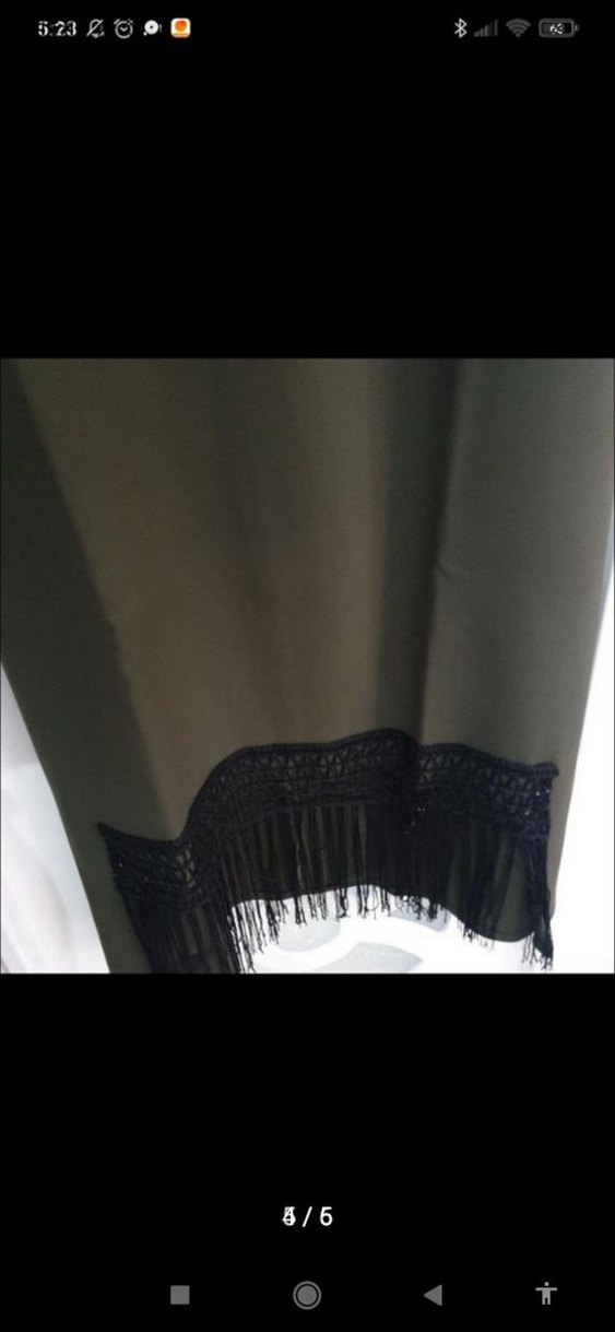 Püsküllü Haki Uzun Kollu Tunik - Görsel 3