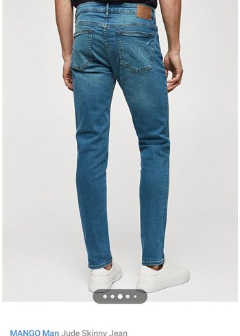 Mango Mavi Denim Normal Kesim Jean - Görsel 8