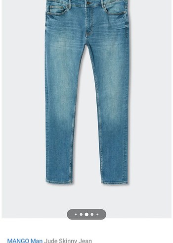 Mango Mavi Denim Normal Kesim Jean - Görsel 7