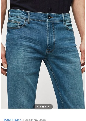 Mango Mavi Denim Normal Kesim Jean - Görsel 6