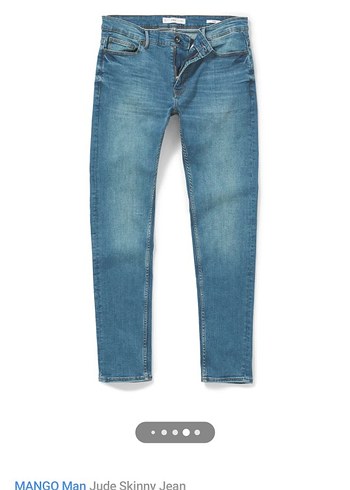 Mango Mavi Denim Normal Kesim Jean - Görsel 2