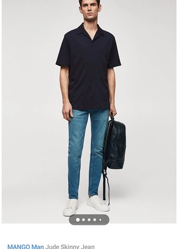 Mango Mavi Denim Normal Kesim Jean - Görsel 10