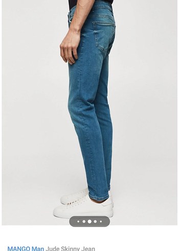 Mango Mavi Denim Normal Kesim Jean - Görsel 5