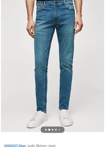 Mango Mavi Denim Normal Kesim Jean - Görsel 9