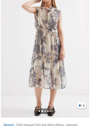 Şifon Bayan Elbise - Görsel 2