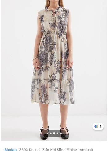 Şifon Bayan Elbise - Görsel 3