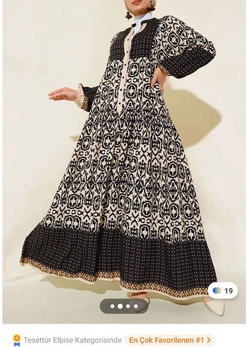 Zincir Detaylı Bohem Uzun Elbise - Görsel 2