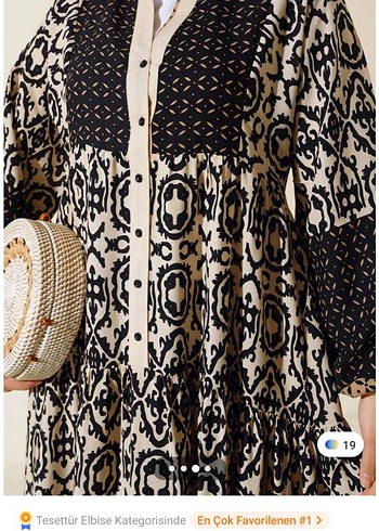 Zincir Detaylı Bohem Uzun Elbise - Görsel 3