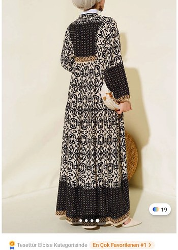 Zincir Detaylı Bohem Uzun Elbise - Görsel 4