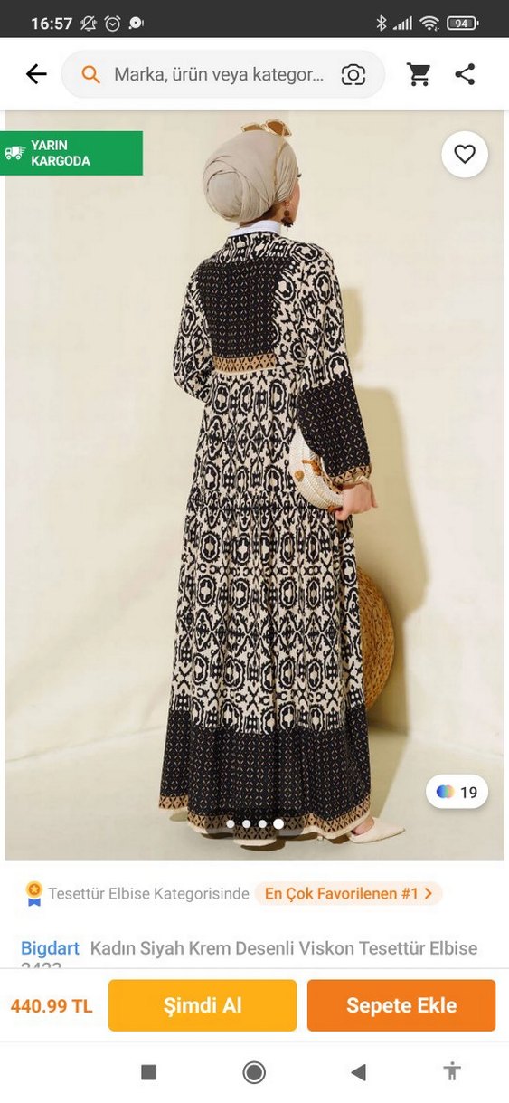 Zincir Detaylı Bohem Uzun Elbise - Görsel 4