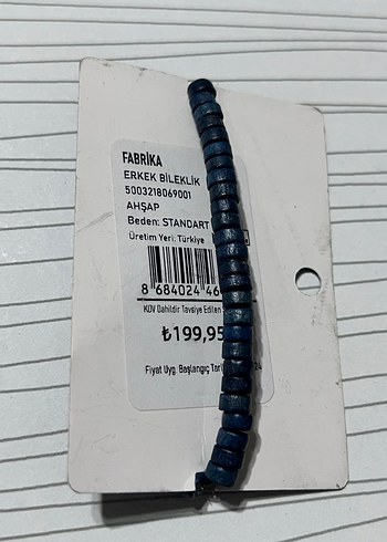 Fabrika Lacivert Şık Erkek Bileklik - Görsel 2