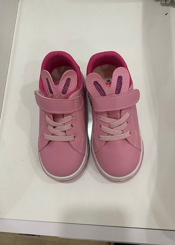 25 Beden pembe Renk Pembe Kız Çocuk Spor Ayakkabı Velcro
