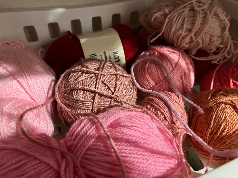 Pembe Örgü  makyaj çantası - Görsel 5