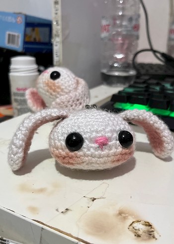 Pastel Beyaz El Yapımı Peluş Oyuncak - Görsel 4