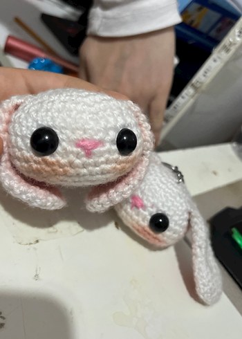 Pastel Beyaz El Yapımı Peluş Oyuncak - Görsel 7