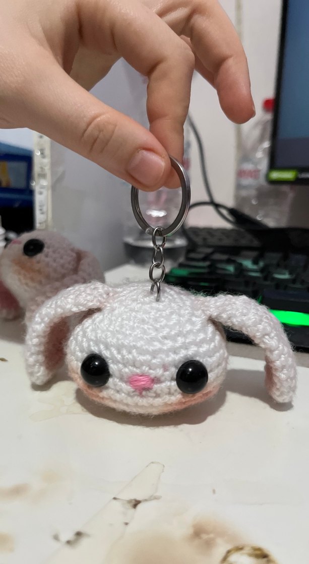 Pastel Beyaz El Yapımı Peluş Oyuncak - Görsel 5