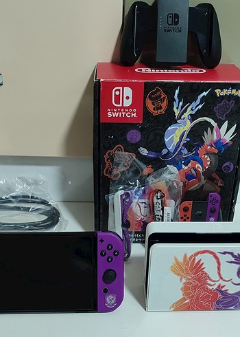 Nintendo Switch Oled - Pokémon Scarlet & Violet Edition - Görsel 3