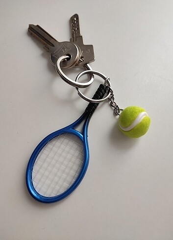 Tenis Raketi ve Topu Anahtarlık