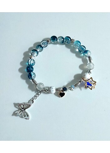 Yıldız süslemeli taş bileklik - Görsel 5