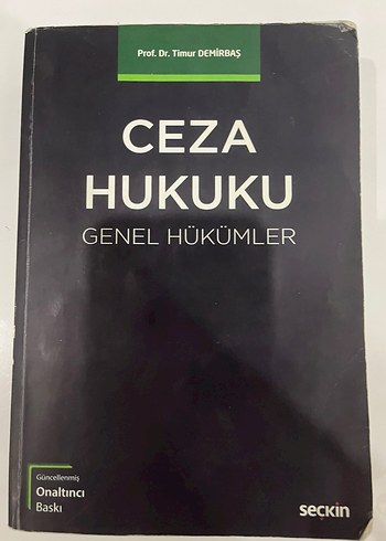 Ceza Hukuku Genel Hükümler Kitabı