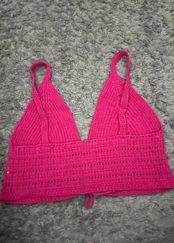 diğer Beden Pembe Bohem Mini Bralet