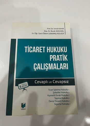 Ticaret Hukuku Pratik Çalışmaları Kitabı